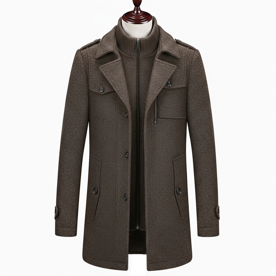 Men's British Premium Thick Double-Layer Wool Coat